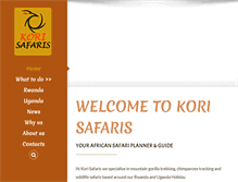 Tablet Screenshot of korisafaris.com